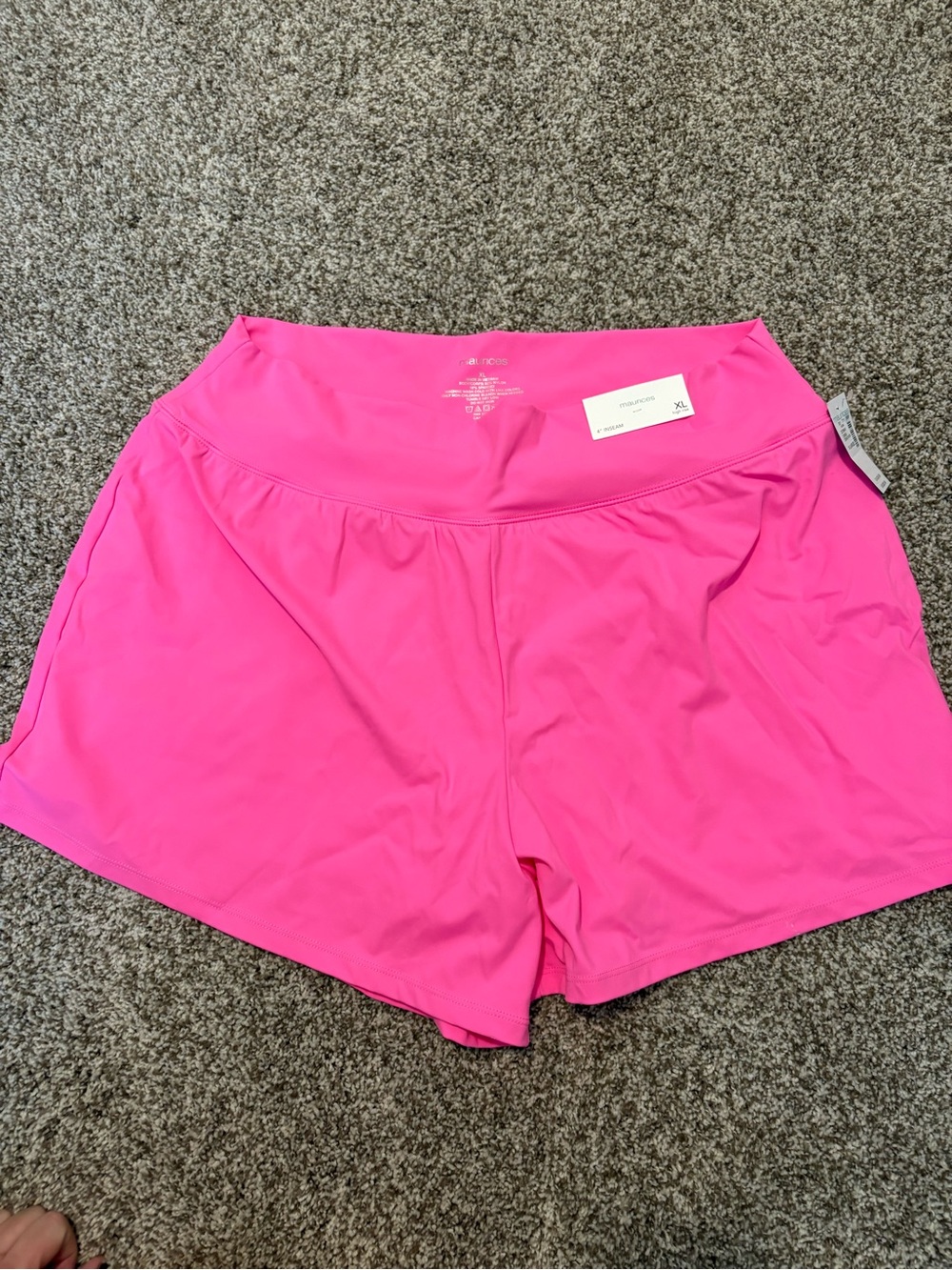 Maurices Bright Pink Athletic Shorts with Wide Waistband